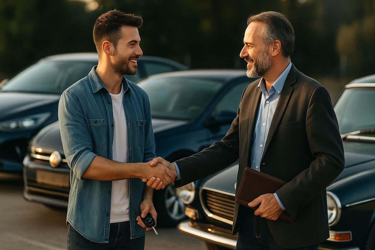 Handschlag beim Autoankauf – fairer Verkauf trotz Getriebeschaden