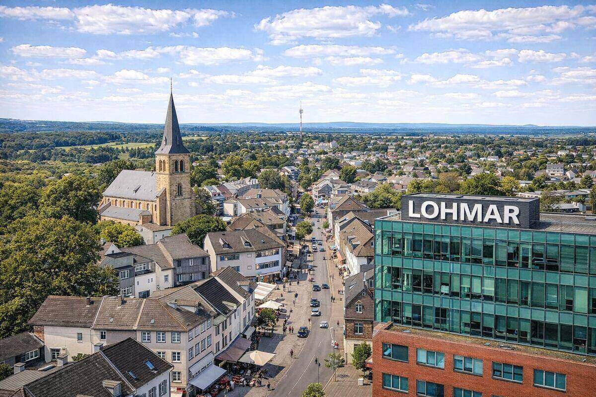 Stadtansicht von Lohmar im Rhein-Sieg-Kreis – hier kaufen wir Autos mit Getriebeschaden an