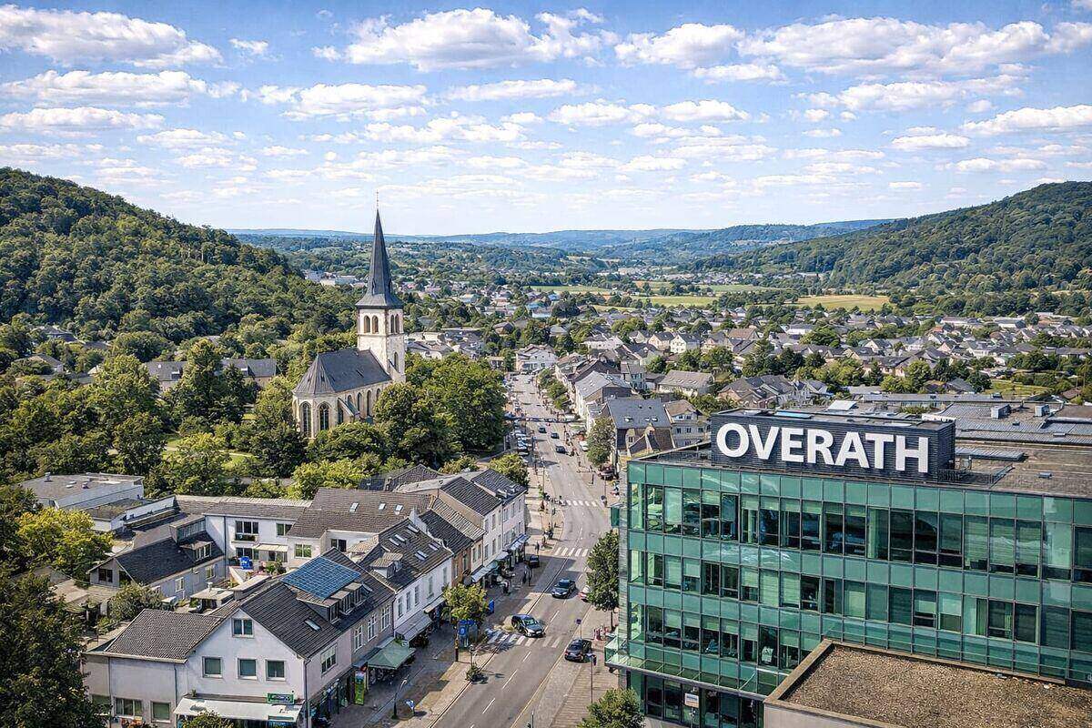 Stadtansicht von Overath im Rheinisch-Bergischen Kreis – hier kaufen wir Autos mit Getriebeschaden an