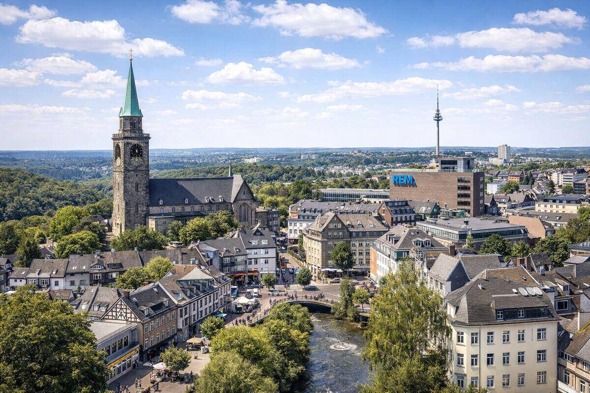 Stadtansicht von Remscheid im Bergischen Land – hier kaufen wir Autos mit Getriebeschaden an