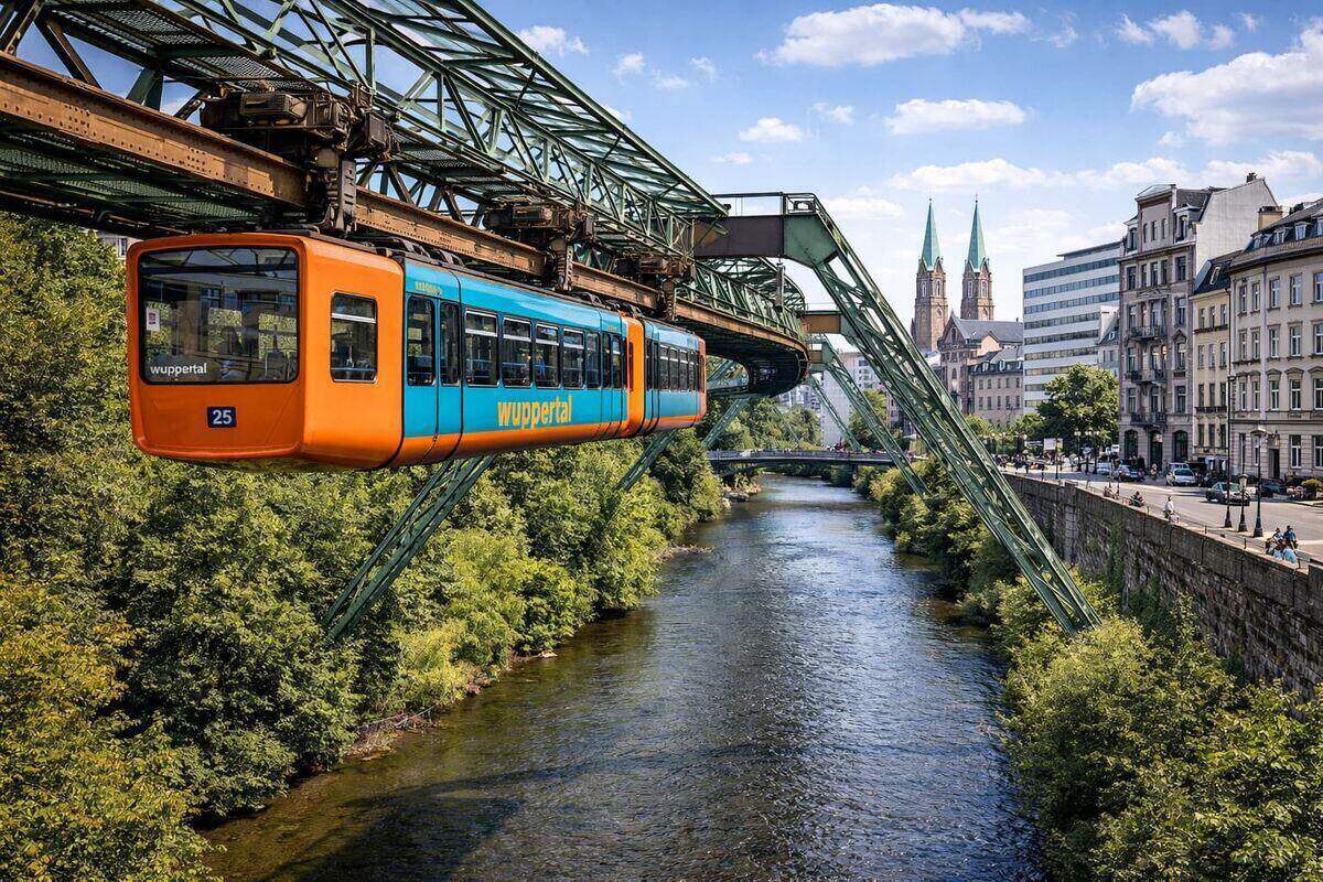 Stadtansicht von Wuppertal im Bergischen Land – hier kaufen wir Autos mit Getriebeschaden an